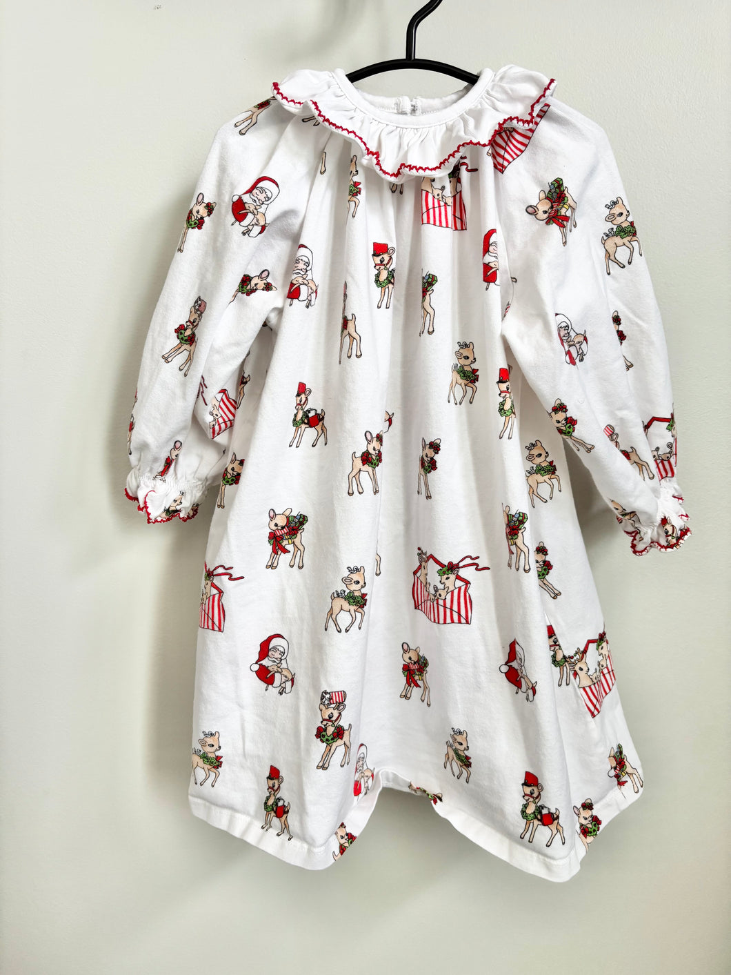 Sal & Pimenta Santa Deer Nightgown Size 3T