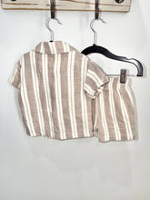Load image into Gallery viewer, Grayson Mini Cream Striped 2pc Outfit Size 2T
