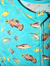 Load image into Gallery viewer, Free Birdees Blue Fish Romper Size 6-9m*
