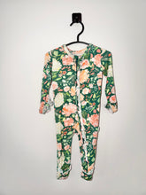 Load image into Gallery viewer, Gigi + Max Green Floral Sleeper Size 9m
