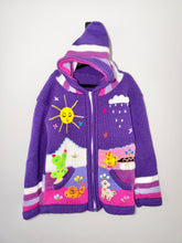 Load image into Gallery viewer, Purple Embroidered Boat Jacket Size 5-6
