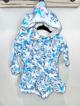 Load image into Gallery viewer, Blue Unicorn Top Size 2T
