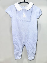 Load image into Gallery viewer, Janie &amp; Jack Blue Bunny Romper Size 3-6m
