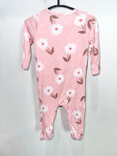 Load image into Gallery viewer, Carters Pink Flower Footie Size 6m
